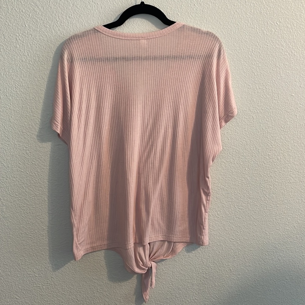 Short sleeve tie waist button down - Picture 3 of 4